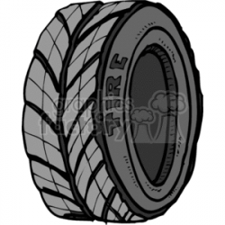 Cartoon tire clipart. Royalty-free clipart # 172897