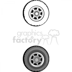 Two Tires clipart. Royalty-free clipart # 172337