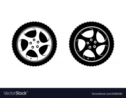 Wheel clipart in white and black disks