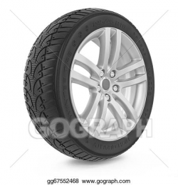 Stock Illustrations - Car wheel. winter tire. Stock Clipart ...