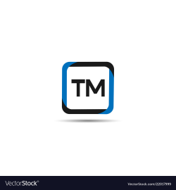 Initial letter tm logo template design