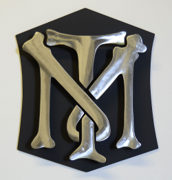 Scarface: Tony Montana Bones Logo Shield by sculptor Bruce Gray