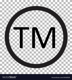 Trade mark isolated on transparent trade mark vector image