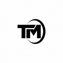 tm letter logo vector with circle | Corporate logo design ...