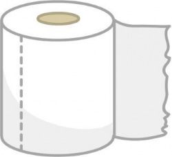toilet clip art | Clip art of a roll of white toilet paper ...