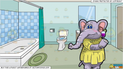 clipart #cartoon Emma The Elephant Drinking Her Favorite ...
