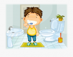 Germs Clipart Potty - Go To The Bathroom And Brush My Teeth ...