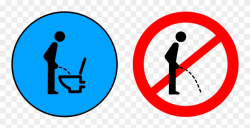 Urination Sign Urine Number Toilet - No Peeing Sign Clipart ...