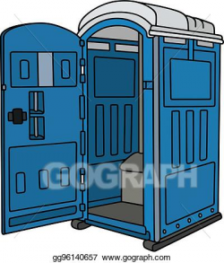 Vector Stock - Blue mobile toilet. Clipart Illustration ...