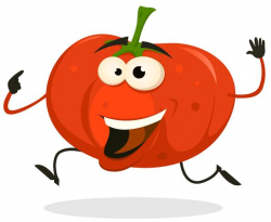 Cartoon Happy tomato Character Running - Download Free ...
