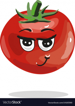 Cute tomato cartoon character