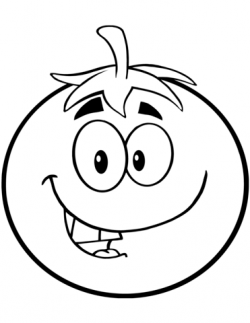 Smiling Tomato Cartoon Character coloring page | Free ...