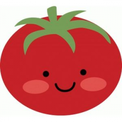 Silhouette Design Store: smiling tomato | Cute stickers ...