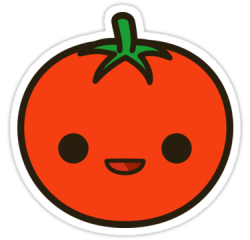 Cute tomato\' Sticker by peppermintpopuk in 2019 | Cute food ...