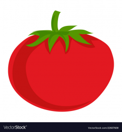 Red eco tomato icon cartoon style