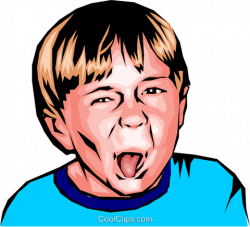 Little boy sticking out his tongue Royalty Free Vector Clip ...
