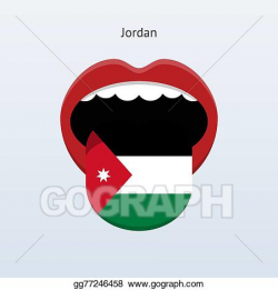 Vector Art - Jordan language. abstract human tongue. Clipart ...
