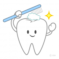 Free Cute Tooth Brushing Clipart Image｜Illustoon