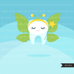Dental Clipart. Colorful Kawaii tooth, dentist tools – MUJKA ...