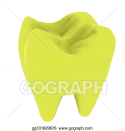 Stock Illustration - Colorful tooth. 3d illustration ...