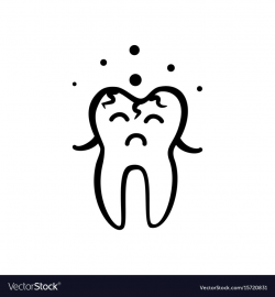 Sad tooth icon