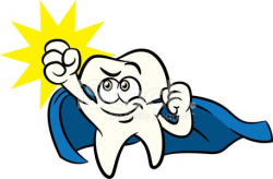 Tooth Cartoon Mascot Character As A Superhero Clipart Image ...