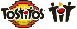 TIL the Tostitos logo has two people holding a tortilla chip ...