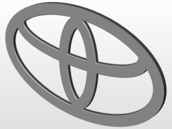 TOYOTA LOGO | 3D CAD Model Library | GrabCAD