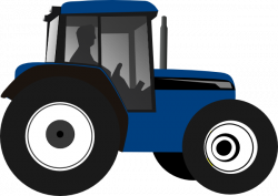 Tractor-blue Clip Art at Clker.com - vector clip art online, royalty ...
