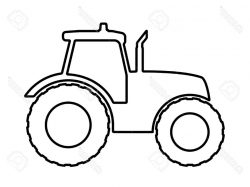Outline Drawing Of Tractor at PaintingValley.com | Explore ...
