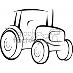 tractor vector outline . Royalty-free icon # 403223
