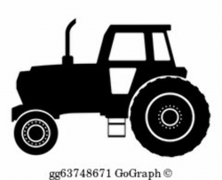 Tractor Silhouette Clip Art - Royalty Free - GoGraph