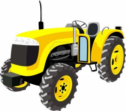 Yellow tractor clipart isolated on white - Cliparting.com