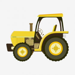 A Yellow Tractor Illustration, Tractor, Gas, A Tractor PNG ...