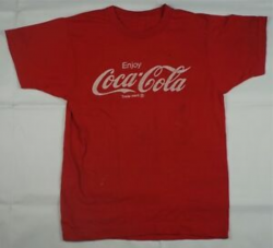 Details about Rare Vintage COKE Enjoy Coca Cola Classic Trademark Logo T  Shirt 90s Red RD MSMT