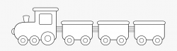 Cute Colorable Train Design - Simple Train Clipart Black And ...