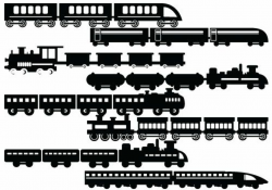 Train Silhouette Vector | Train silhouette, Silhouette ...