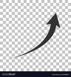 Growing arrow sign Dark gray icon on transparent