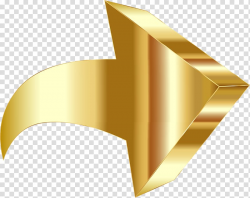 Arrow 3D computer graphics , gold transparent background PNG ...