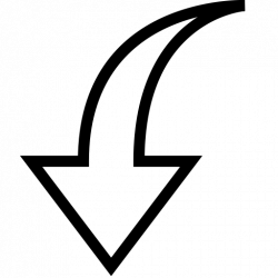 Arrow, down icon