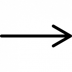 Right arrow of straight thin line Icons | Free Download