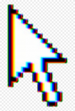 Sticker Glitch Aesthetic Tumblr Arrow Png Gold Arrow - Mouse ...