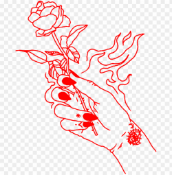 aesthetic clipart rose - aesthetic red transparent ...