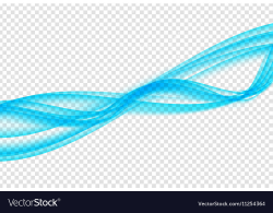 Abstract Blue Wave Set on Transparent Background