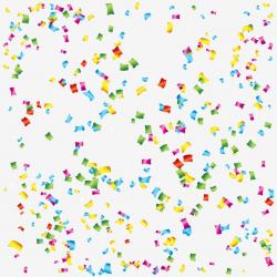 Happy Birthday Colorful Confetti Falling Transparent ...