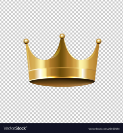 Golden crown isolated transparent background