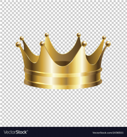 Golden crown isolated transparent background