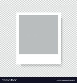 Empty photo frame on transparent background