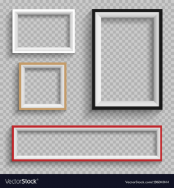 Frames set on transparent background