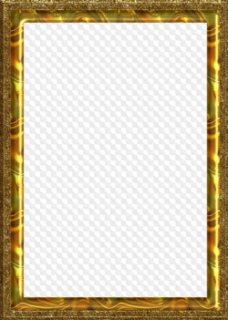 PSD, Six PNG, Gold frames on transparent background